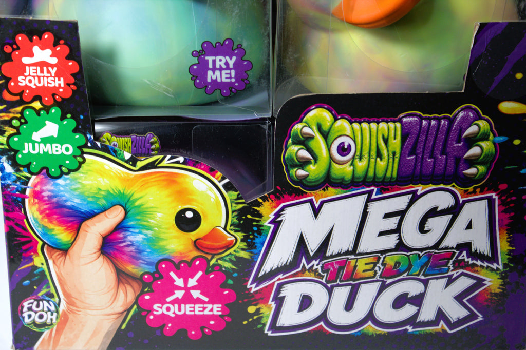 Mega Tie-Dye Duck Squishy Toy ~ Fun Doh SquishZilla ~