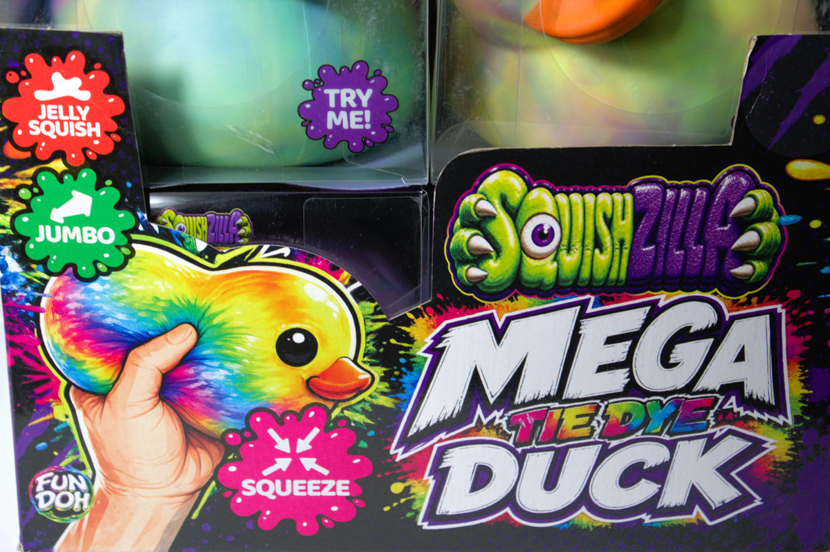 Mega Tie-Dye Duck Squishy Toy ~ Fun Doh SquishZilla ~