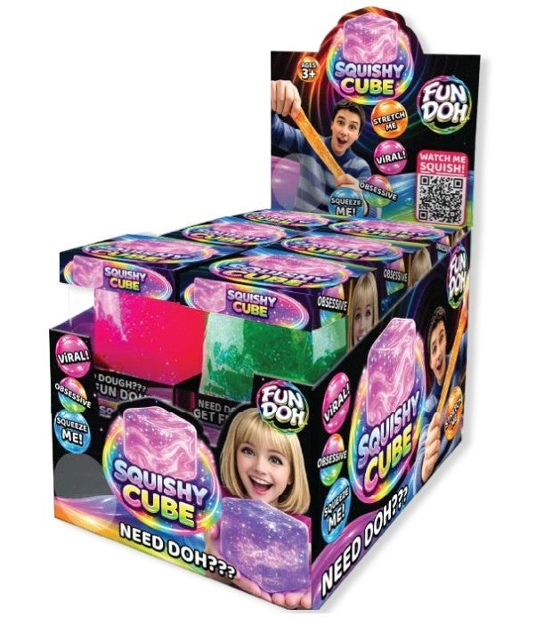 Fun Dough Squishy Glitter Cubes
