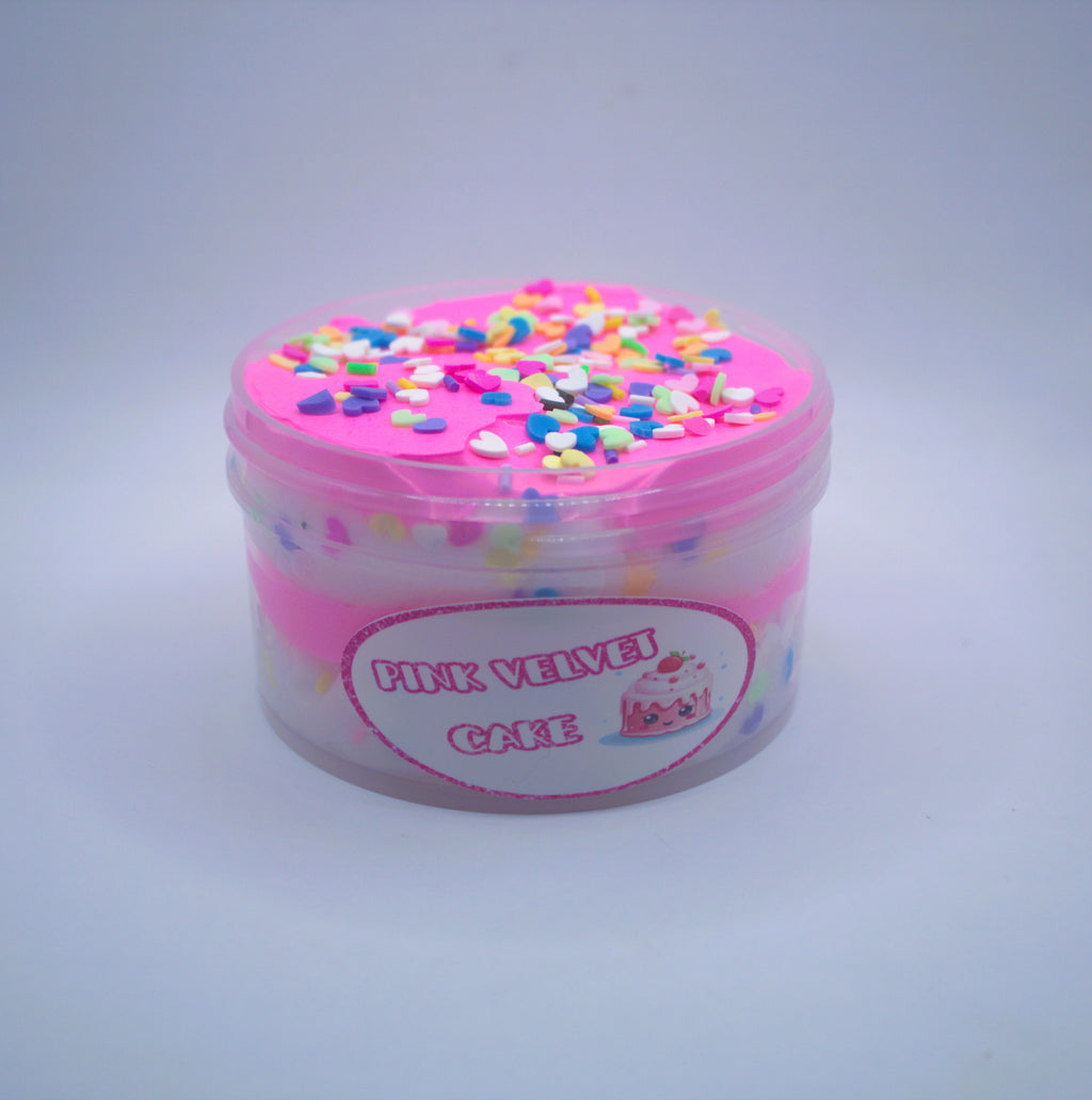 Pink Velvet Cake Slime ~ Cloud Dough ~ Layered Slime ~ Scented