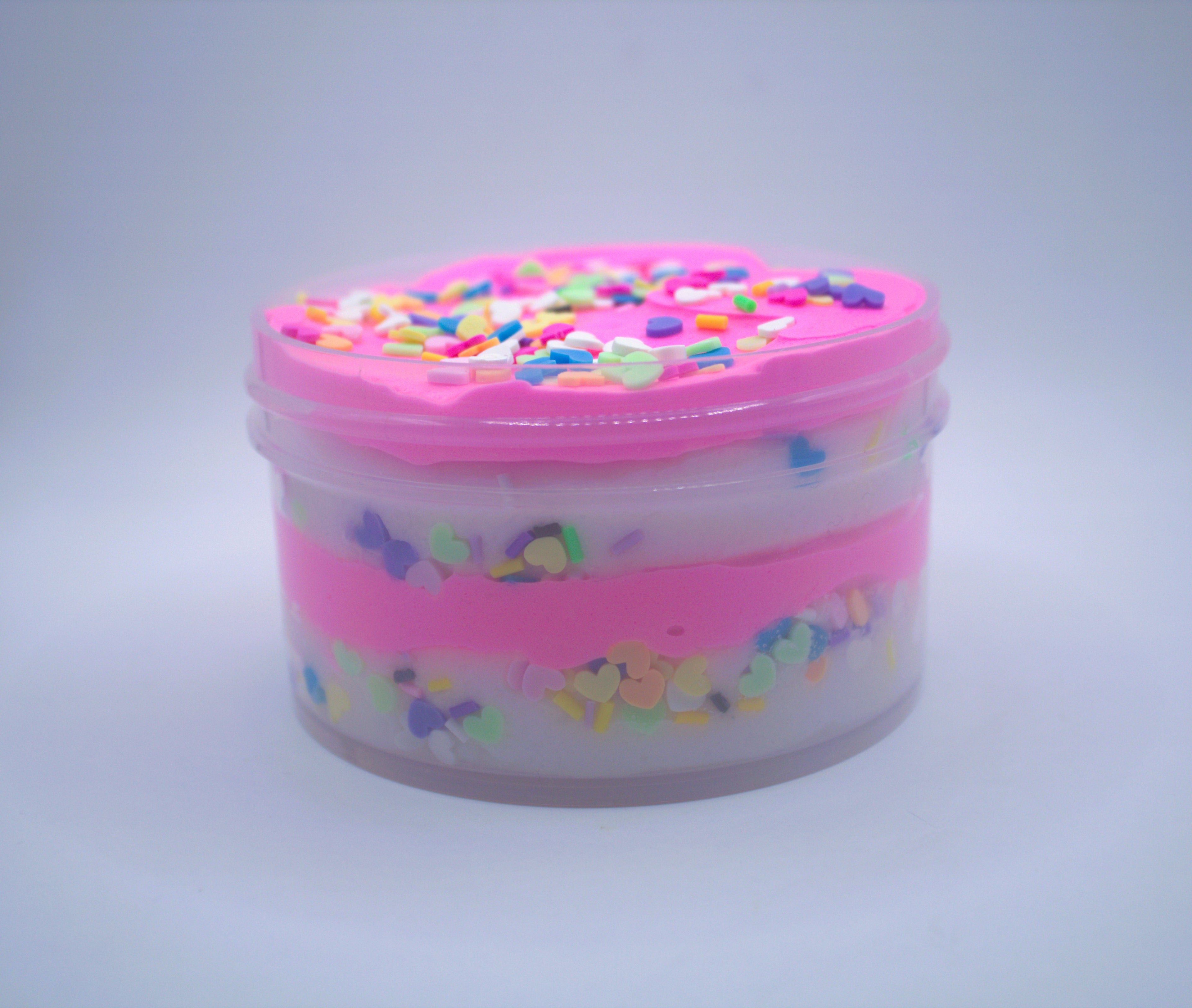 Pink Velvet Cake Slime ~ Cloud Dough ~ Layered Slime ~ Scented