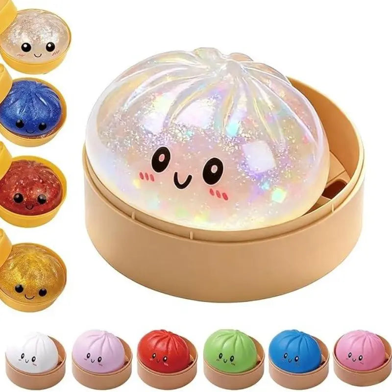 Mystery Squishy Bun Fidget Toy, Kawaii Dumpling, Stress Relief Sensory Play
