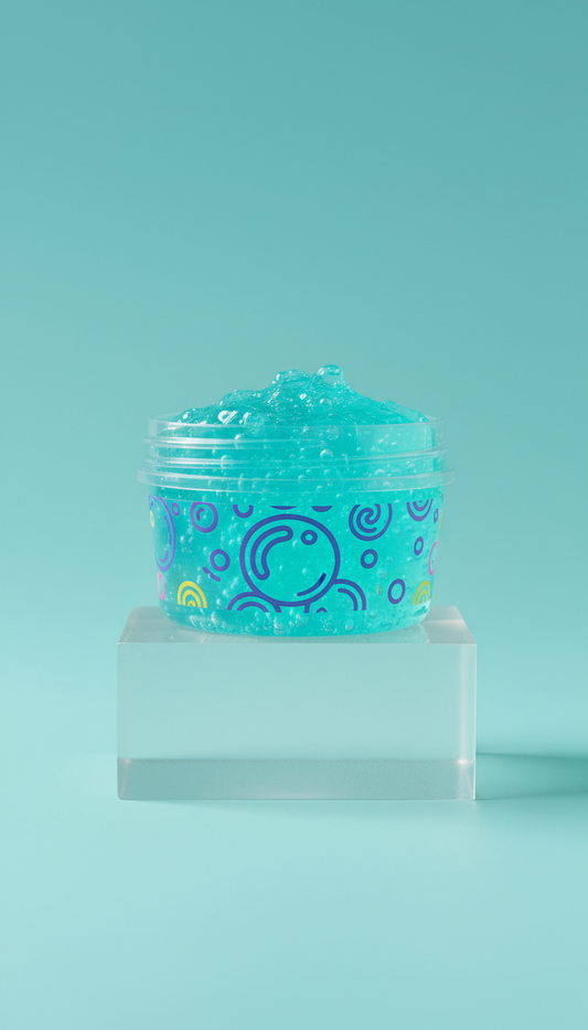 Bubble teal stretchy slime